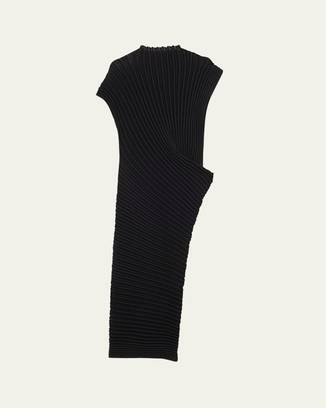 Stream Long Mock-Neck Knit Dress